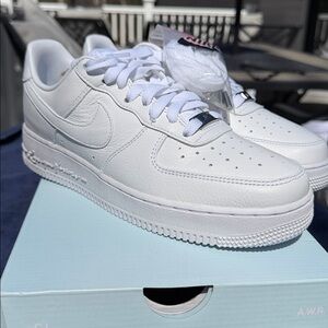 Nike NOCTA Air Force 1 Low SP Triple White Drake CL Size 9 Women’s NIB